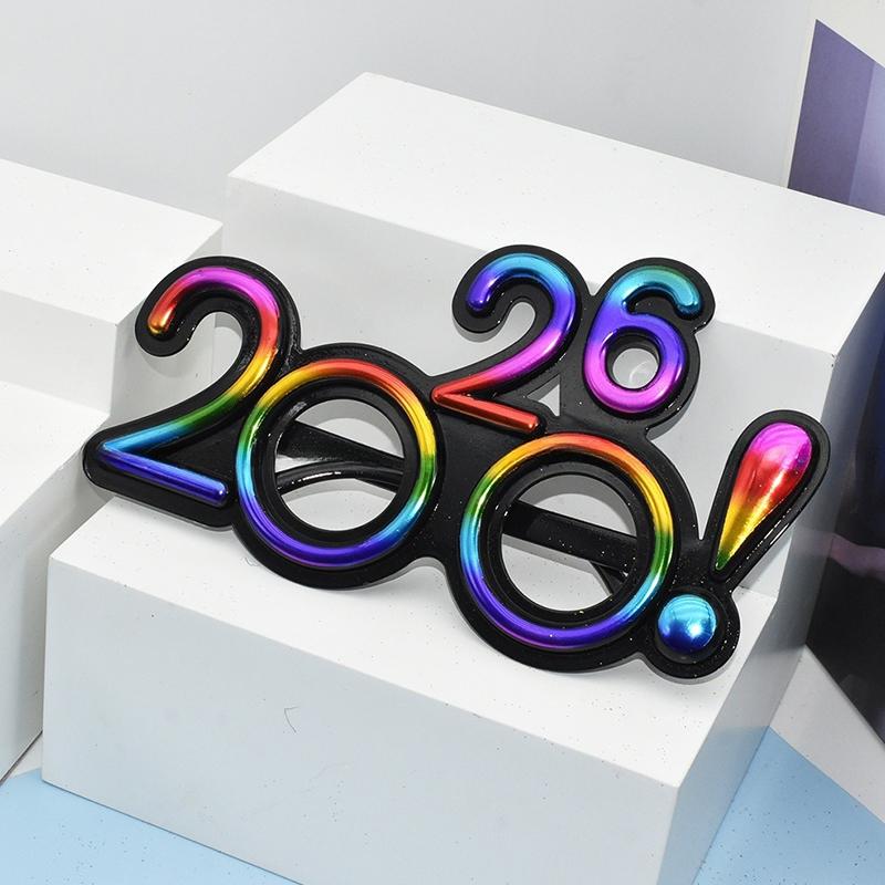 2026 Číslo Brýle Šťastný Rok Brýle Diamantové Třpytivé Sluneční brýle Cosplay Rekvizita Vánoční Párty Dekorace Zábavné Brýle