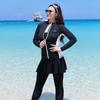 Plus-Size Women's Two-Piece Diving Suit, XL, Long Sleeves & Pants, Sun Protection, Slimming, Jellyfish-Resistant, 5-Piece Set