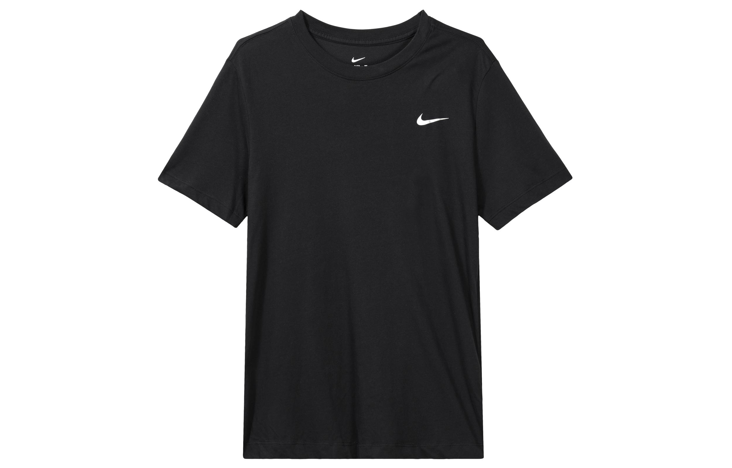 Nike Dri Fit T Shirts Men s Black Crew Neck Moderate Straight Fit BV0644-010 M