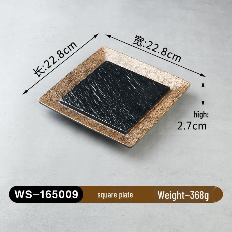 Melamine Imitation Porcelain Hot Pot & BBQ Plate with Handle