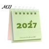 Morandi Color Table Calendar Mini Desk 2027, Jan. 2027 to Dec. Standing Flip Small Minimalist Office Stationery Desktop Calendar, 12 Monthly