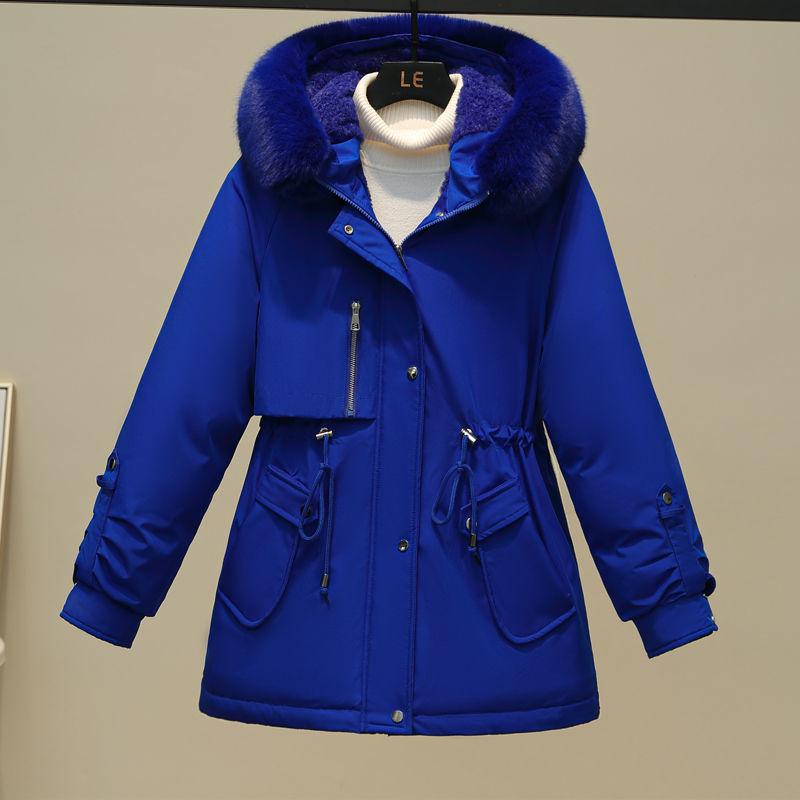 Nuovi Vestiti Imbottiti in Cotone Piumino in Autunno e Inverno, da Donna Medi e Lunghi Ampi con Grande Colletto in Pelliccia, Parker, Pile e Giacca Imbottita in Cotone Leggera.