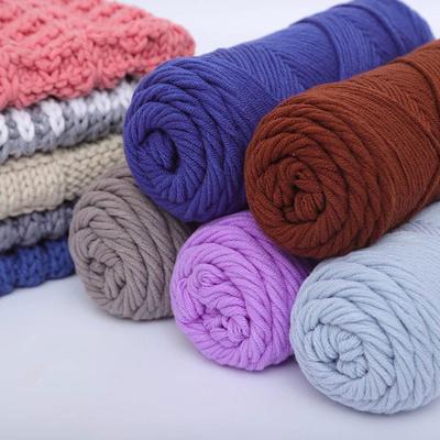 100 g Strickwollknäuel mit weicher 8-fädiger Milchbaumwolle, gehäkeltes Garnknäuel zum Selbermachen von Mützen, Schals, Handweben, handgefertigt