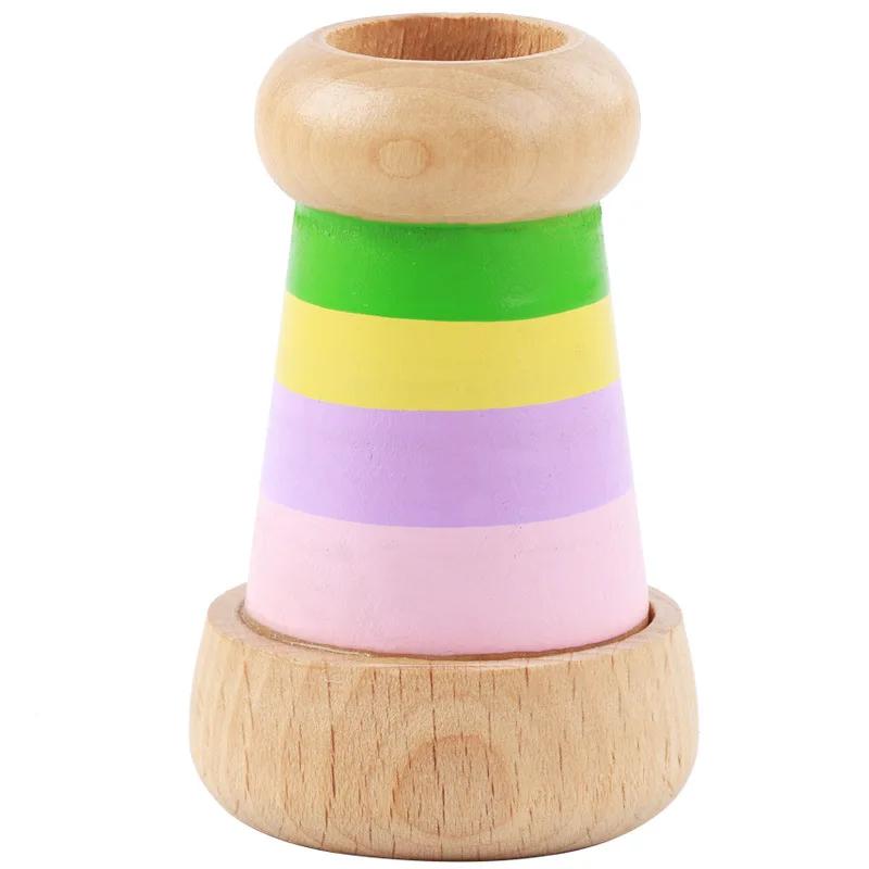 Non-Toxic Wooden Magical Mini Kaleidoscope Toys Bee Eye Effect Polygon Prism Children Learning Early Educational Toy For Kids Puzzle Games