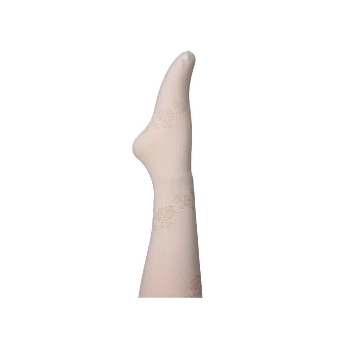 Romantic Rosette Stockings (Cream White)