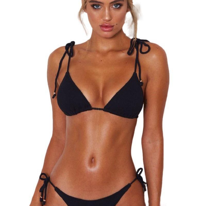 Sexy Tie-Up Three-Piece Bikini Swimwear for Women