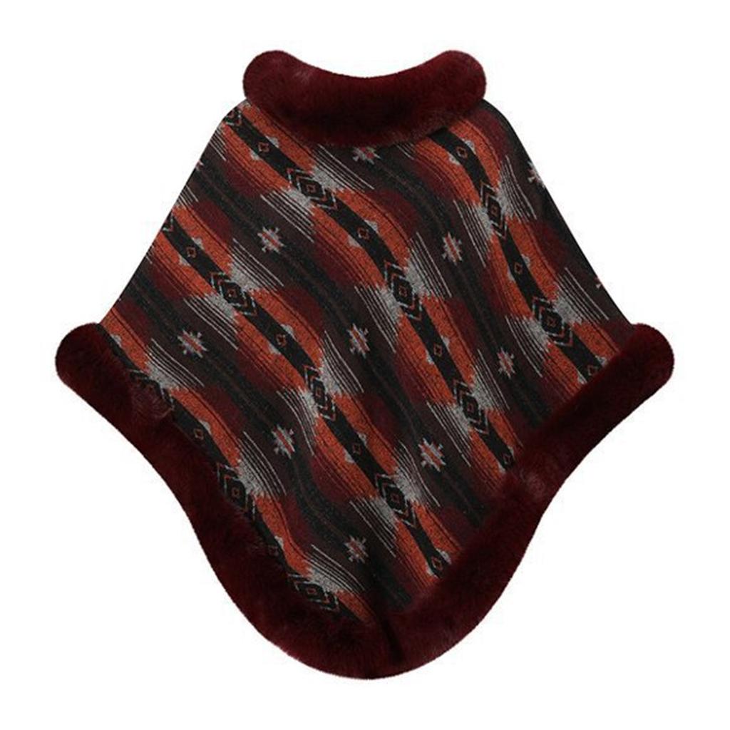 Women's Plus Size Warm Shawl Wrap Cape Loose Fit Cover Up Outerwear for Fall and Winter