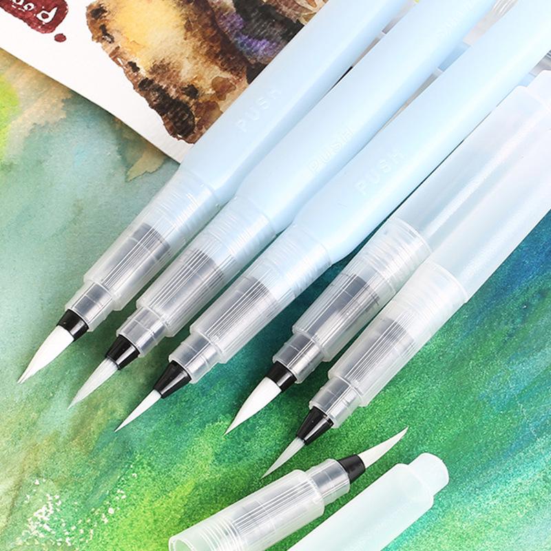 Fountain Pen Watercolor Paint Set with Large Capacity Nib & Refillable Brush