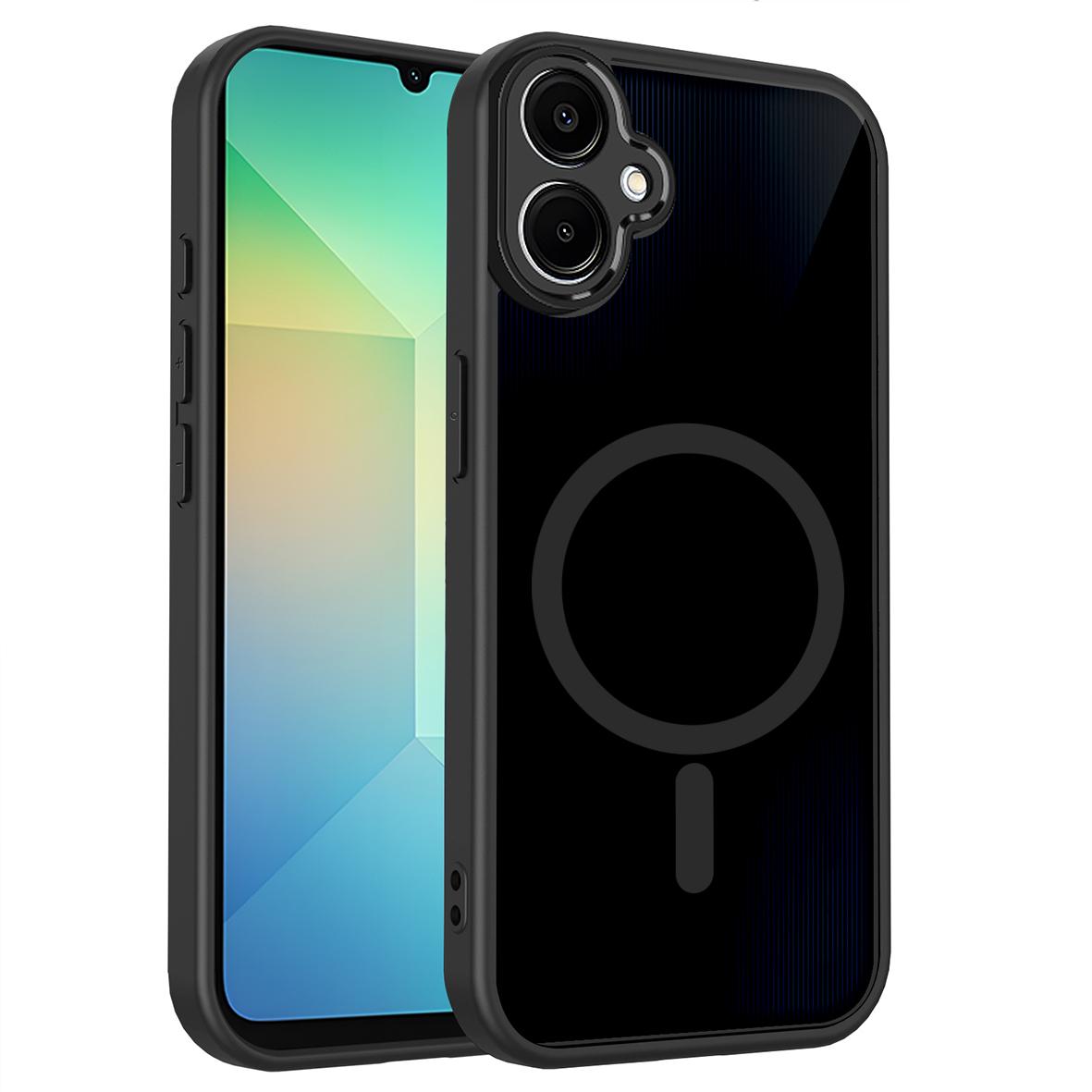 

For Samsung Galaxy A06 5G Magnetic Case Skin Touch Matte Translucent PC + TPU Anti-Drop Phone Cover