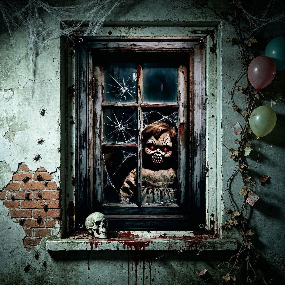 Large Size Halloween Curtain Hanging Design Horror Hanging Cloth Festival Supplies