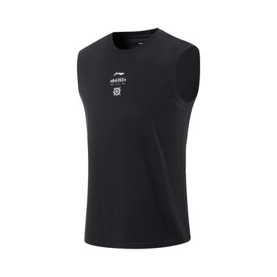 Série Fitness Sport Décontracté Simple Lettre Col Rond Pull Gilet Lâche Hommes Gilets Noir AVSV045-1
