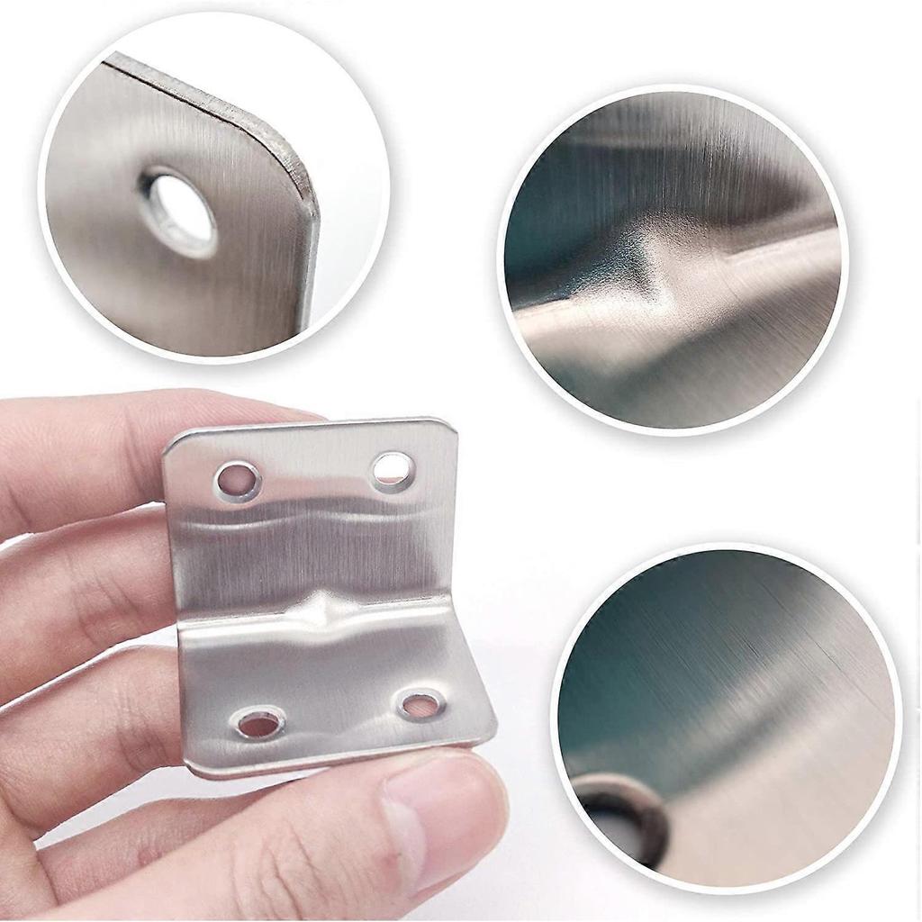 Fixing Brackets Angle 90 Degree Right Angle Corner Bracket, L Shaped Furniture Fixing Corner Brace Joint Corner Connector10pcs