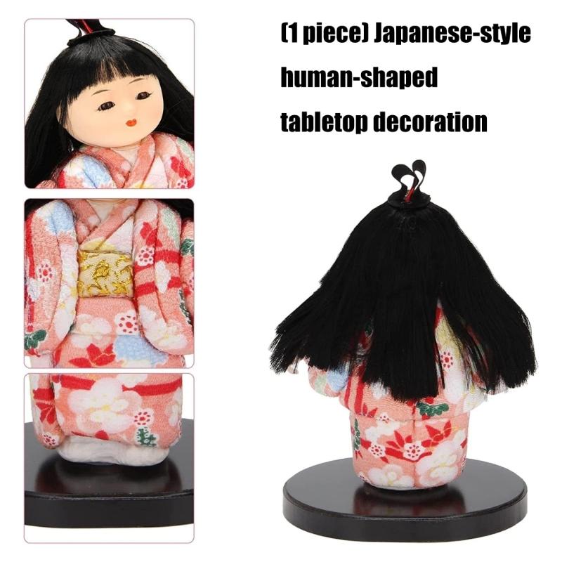 Geisha Doll Action Figures Kimono Girl Statue Collectible Figurines Decorative Sculptures Ornament Office Home Decors