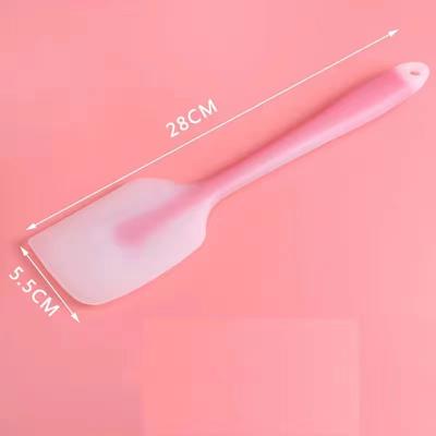Silicone Baking Spatula Heat Resistant Flexible Kitchen Scraper with Long Handle for Mixing Folding and Scraping Batter Dough and Food Preparation