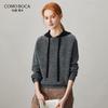 Kemonboka 100% Cashmere Women's Hooded Knit Sweater