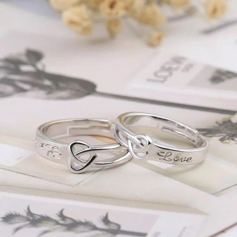 2Pcs Couple Rings Sparkly Zircon For Women And Men Superior Luxury Wedding Jewelry Anniversary Gift