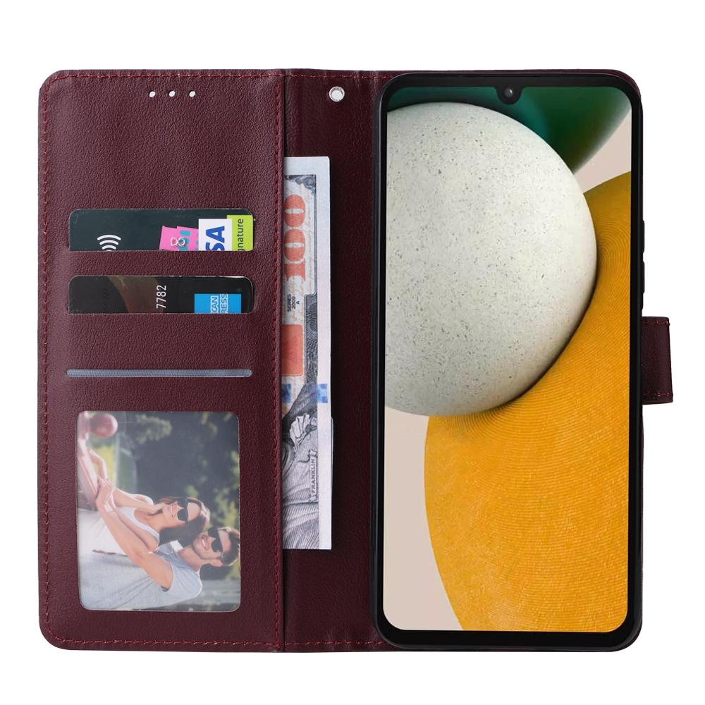 Etui na Samsung Galaxy A15 4G, skórzane PU, z podstawką, ochraniacz na telefon z 3 przegródkami na karty