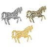 Zodiac Pferd Brosche mit aufwendigen Cut-Out-Designs Langlebige Legierung Modisches Statement