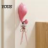 Sticky Hooks for Wall Cute Animal Hook, Flamingos/Giraffes/Swans/Elephants Shape Hanger, Self Adhesive Bathroom Towel Resin Decorative Hook Coats