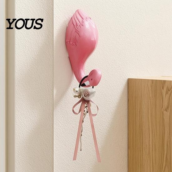 Sticky Hooks for Wall Cute Animal Hook, Flamingos/Giraffes/Swans/Elephants Shape Hanger, Self Adhesive Bathroom Towel Resin Decorative Hook Coats