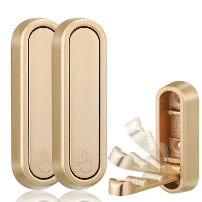 2PCS Foldable Wall Hooks for Hanging,Folding Hooks Wall Mount of Zinc Alloy,Heavy Duty Gold Foldable Walls Hook for Wall Hanging Coat, Bag, Towel, Key