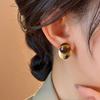 Vintage Maillard Tiger Eye Stone Earrings Women's Luxury Autumn Winter Ear Accessories