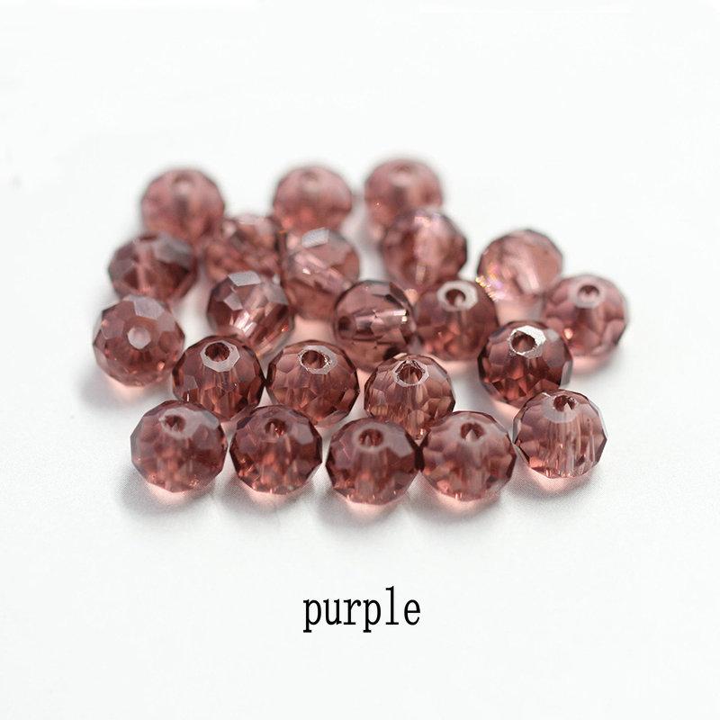 Big Sale 6-8mm Crystal Round Beads Colorful Charms Glass Loose Beads for Jewelry Making Necklace Bracelet Accessories