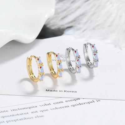 Mikro-Inlaid Zirkon, Opal, Ohrringe, Ohrringe, Ohrringe mit Premium-Temperament.