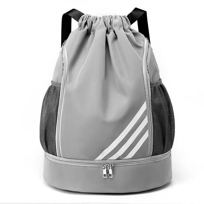 2024 Hot Style Drawstring Backpack with Large Capacity, Lightweight Design for Swimming, Travel, Basketball - Dry and Wet Separation