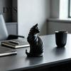 Decorative Sculptures for Modern Interior 3D Printed Cat Sculpture, Style Matte Statue, Black And White Art Decor Table PLA Ornament Home Aesthetic