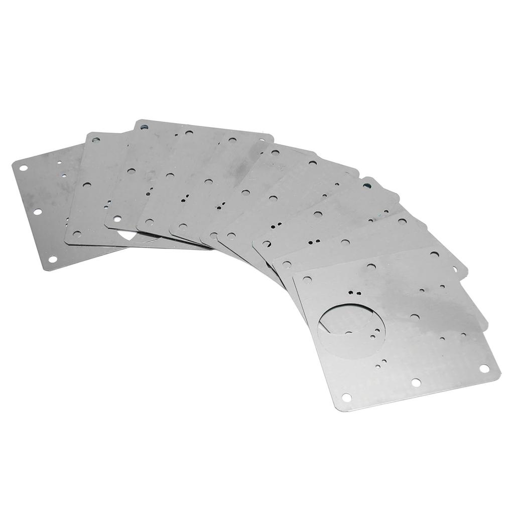 10 PCS Cabinet Hinges Repair Plate with Fixing Screws Thicken Stainless Steel Cupboard Door Hinge
