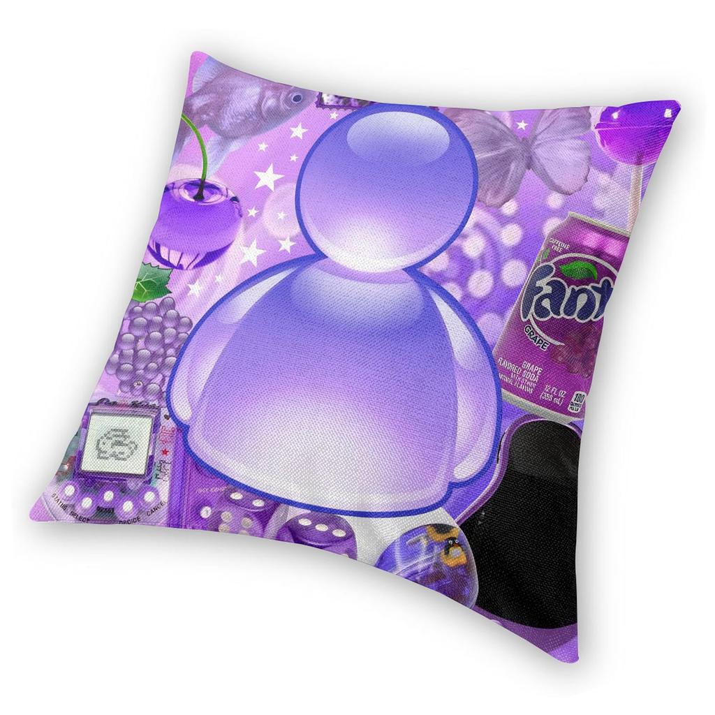 Purple Frutiger Aero Person Square Pillow Covers Polyester Living Room Cushion Case Creative Decor Pillow Cover 45*45