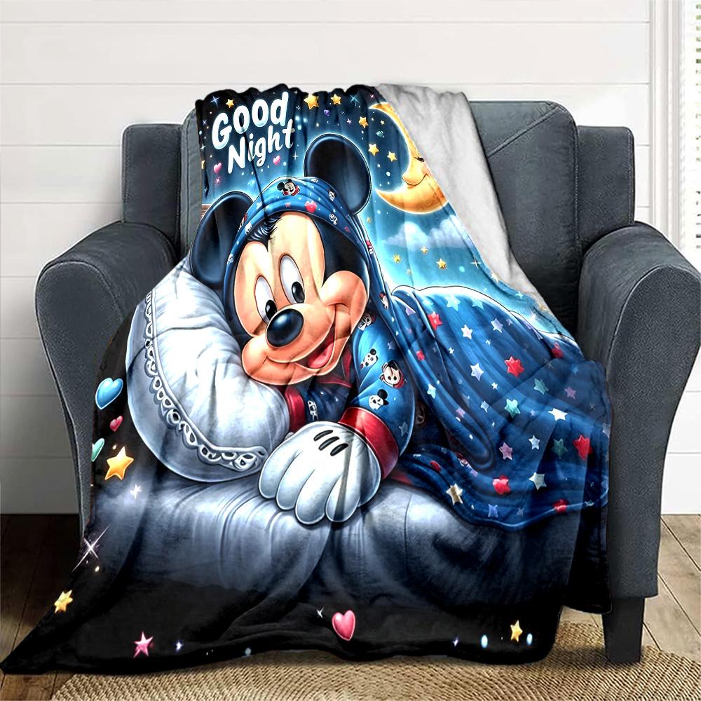 1pc M-Mickey1 Blanket, Gift, for Men and Women, Soft Blanket, Good for Sofa Bed Couch Travel, Lightweight Flannel Blanket