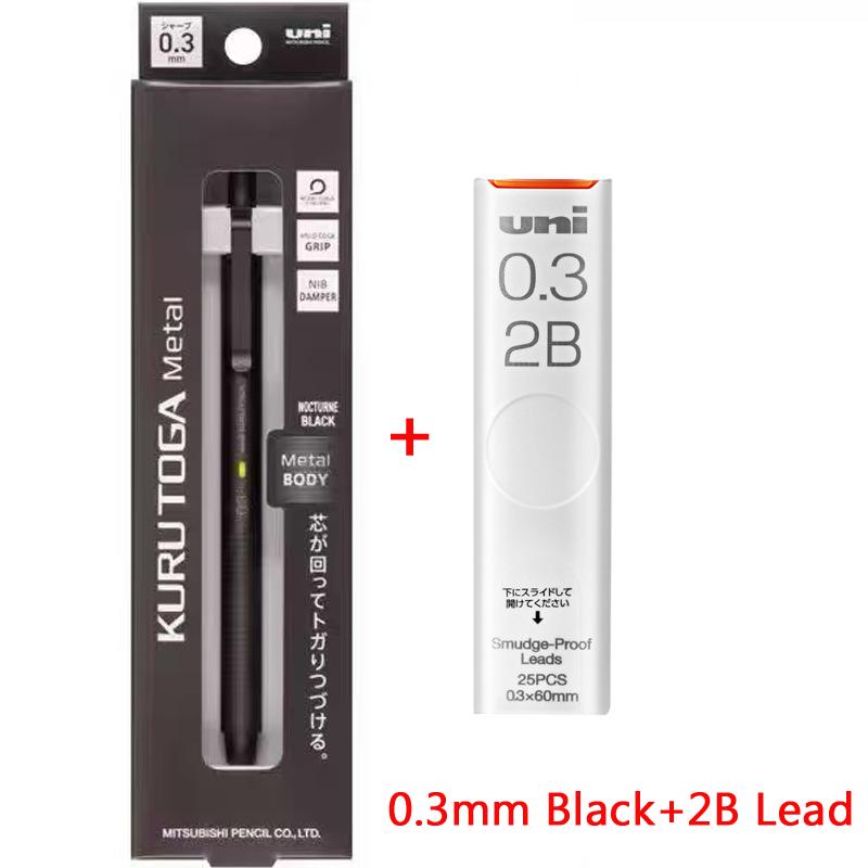 uni M5-KH Ulepszony ołówek mechaniczny KuruToga z automatycznym obrotem, 0,3/0,5 mm Estetyczny design Metalowy i drewniany korpus Jakość japońska Artykuły piśmiennicze