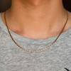 2mm Vintage Flat Chain Gold/Steel/Black/Rose Stainless Steel Necklace for Women And Man Jewelry Gifts