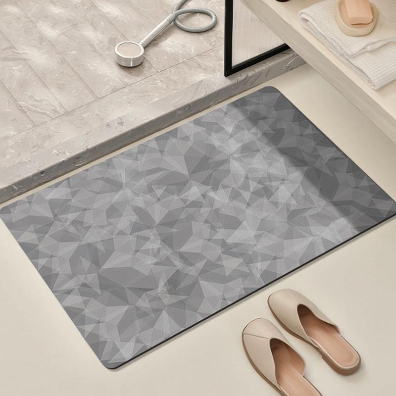 Water-absorbing and Quickdrying Diatom Mud Bathroom Floor Mat Drywet Separation Antislip Wearresistant Foot Mat Toilet Entry Water Control Special Mat