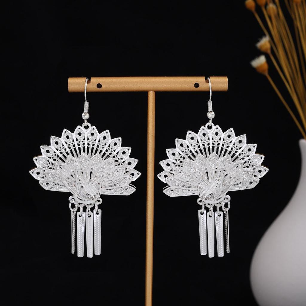 Miao Long Ethnic Tassel Earrings - Luxurious, High-end Fashion Jewelry