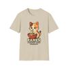 Unisex Softstyle T-Shirt Calico Kitten Funny Ramen Cheaper Than Therapy Cartoon