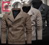New Men's Asymmetrical Zipper Leather Motorcycle Jacket - European & American Style