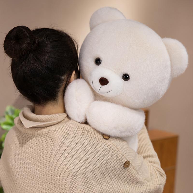 45-75cm Soft Teddy Bear Plush Toys White&Pink&Brown Bear Super Big Hugging Pillow Animal Cushion Children Birthday Gift
