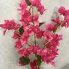 5Pcs Silk Flower Silk Fake Flower DIY Plastic Simulation Flower Long Stem Lifelike Artificial Bougainvillea Wedding Decoration
