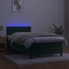 Maison Exclusive - Sommier à lattes de lit avec matelas LED Vert foncé 100x200 cm
