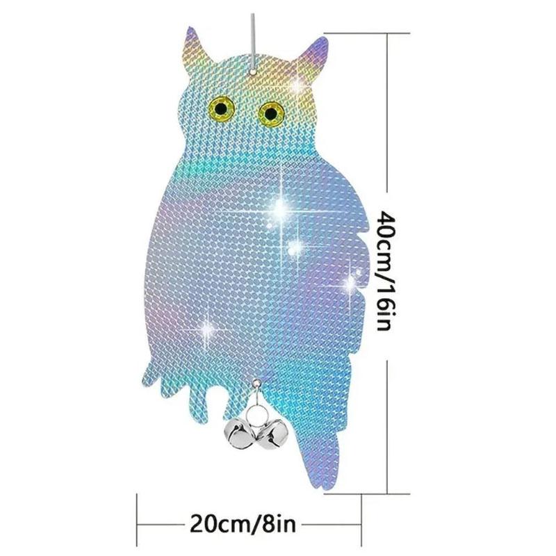 1/2/3Pcs Owl Shape Discs Reflective Bird Pigeon Repellent Scarer Decoy Deterrent Garden