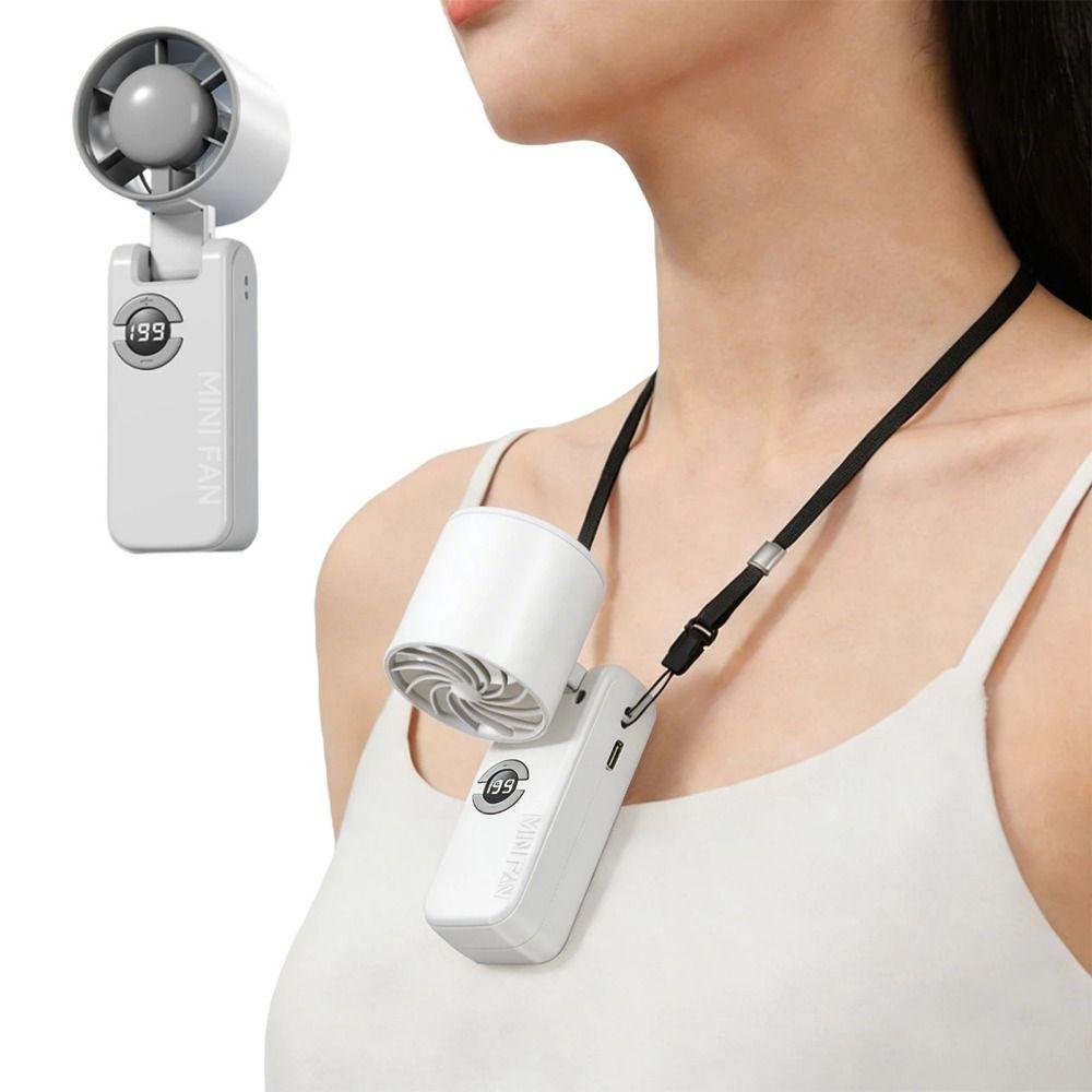 High-Speed Foldable  Handheld Fan Portable Small Electric Fan Pocket Turbo Fan  Camping
