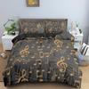 Musical Symbol King Queen Duvet Cover Music Stave Theme Bedding Set for Kids Teens Adults Crucifix 2/3pcs Quilt Cover Pillowcase