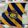 Nassr Football Club Crest Printed Throws Blanket Soft Flannel Blankets for Couch Bed Gifts for Men Women Picnic Blanket Christmas Gifts