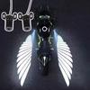 2 Stück Antikollisions-Laserlicht Motorrad Engelsflügel LED Projektionslicht Elektroauto Straßenmodifikation Willkommensdekoration