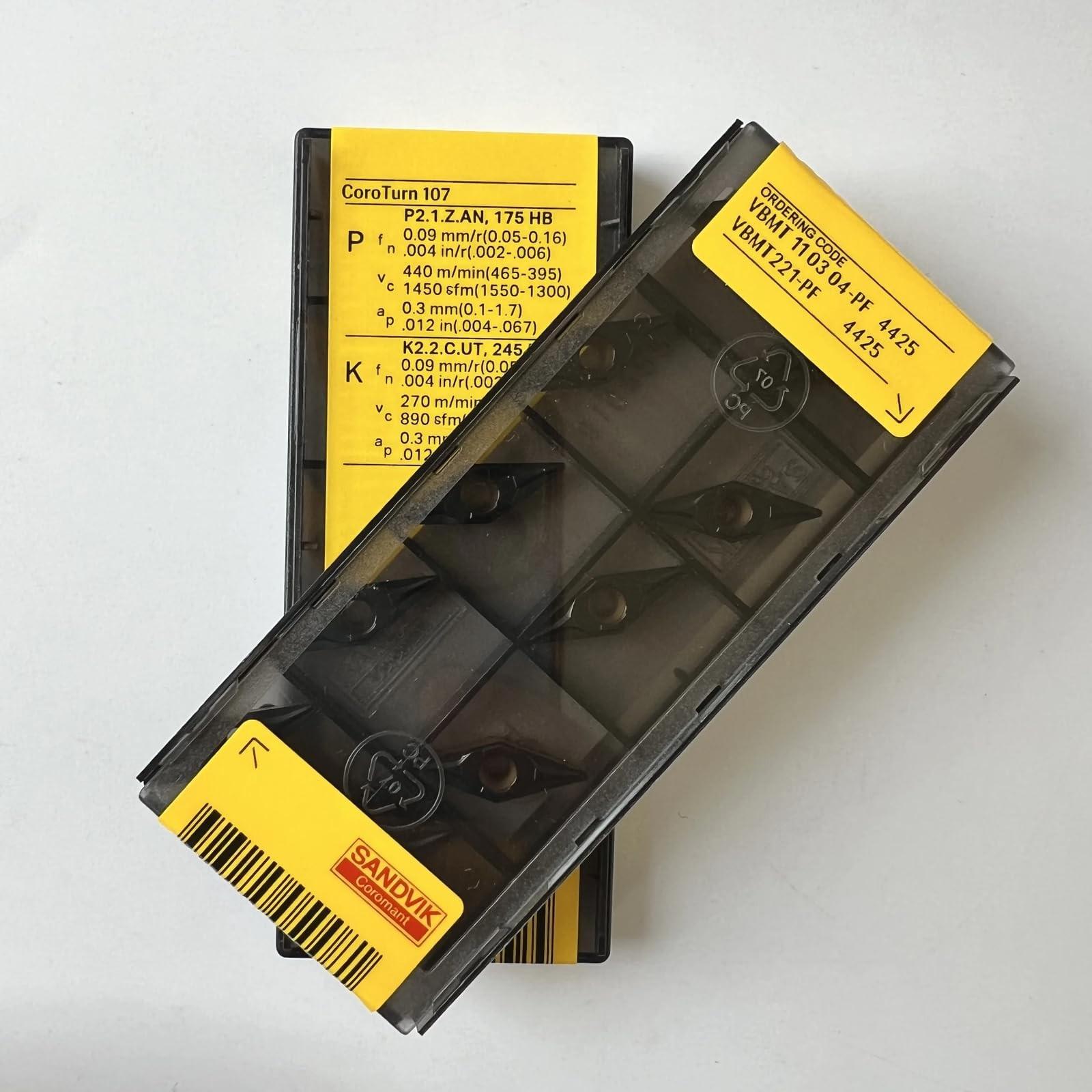 

Original Sandvik / VBMT110304-PF 4425 /CNC lathe carbide blade tool 10 Pcs