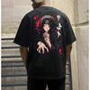 Uchiha Sasuke Anime Oversized Graphic T-shirt Men Women Streetwear Y2k Casual Loose Short Sleeve Unisex Tee Shirt Female Male Clothing