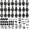 Black Swat 22 Models 24 Building Block Minifigures Small Particles Assembled Military Toys Opp Bags